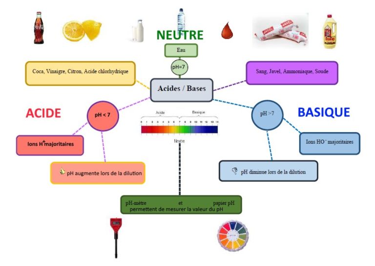 Carte Mentale Sur Les Acides Et Les Bases – Sciences Physiques -chimie