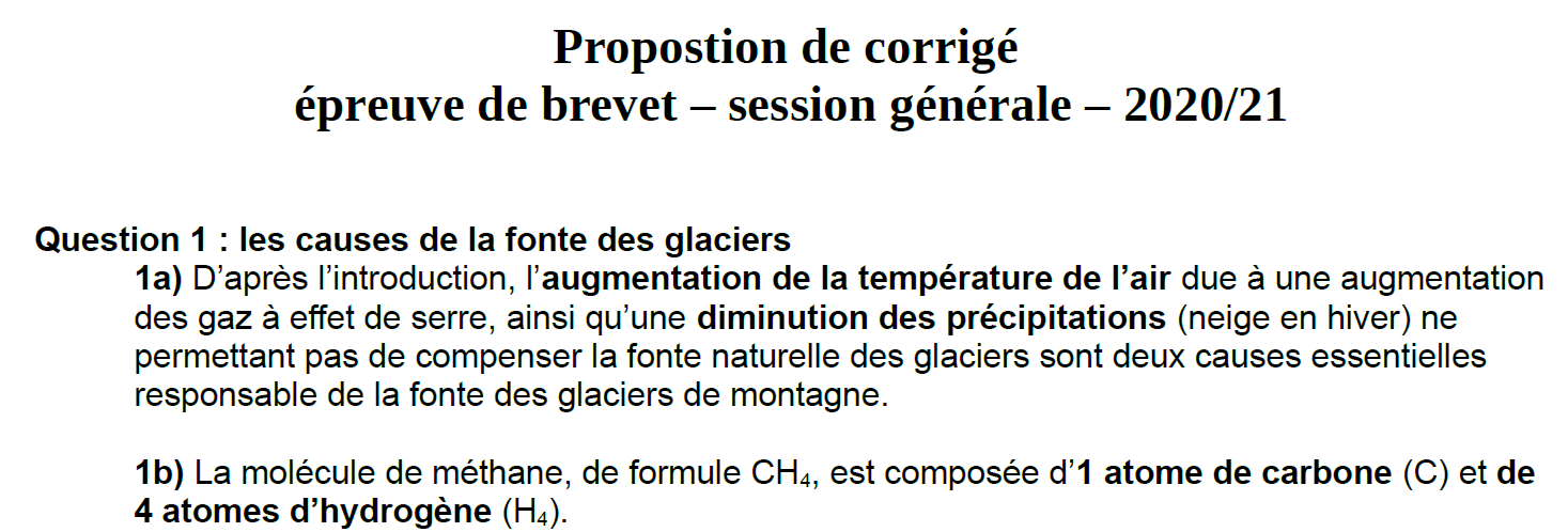 Proposition De Corrigé Brevet – Métropole Juin 2021 – Sciences ...