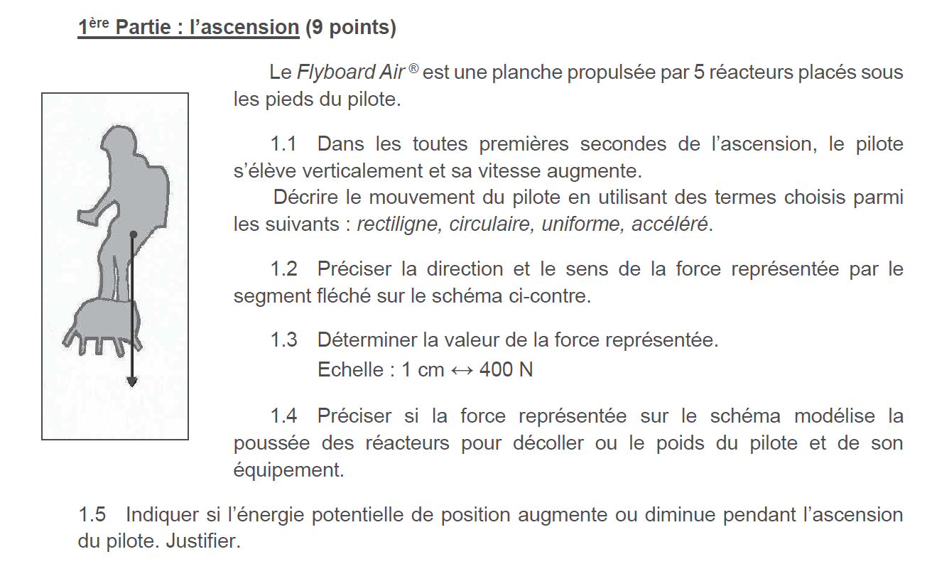 Sujet brevet physique chimie 2022